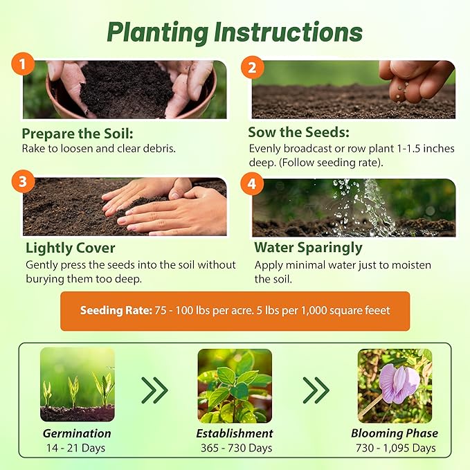 Outsidepride Austrian Winter Peas Seeds for Planting – 50 lbs Bag (Cool-Season Cover Crop, High-Protein Deer Food Plot Seed) Field Peas, Cover Crop Seeds, Spring Mix for Soil Health & Forage