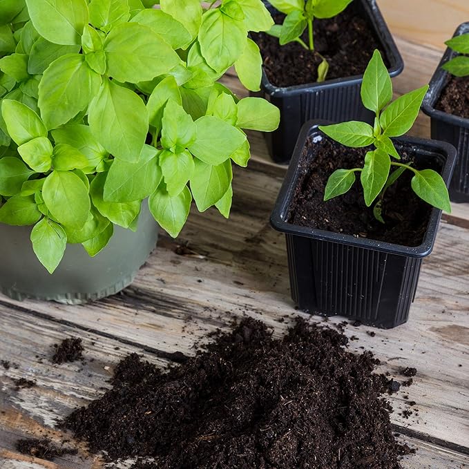 Minute Soil - Compressed Coco Coir Fiber Grow Medium - 20 MM Pellets - Bag of 100 = 5 Quarts of Potting Soil - Indoor Growing: House Plants, Herbs, Microgreens, Just Add Water - Peat Free - OMRI