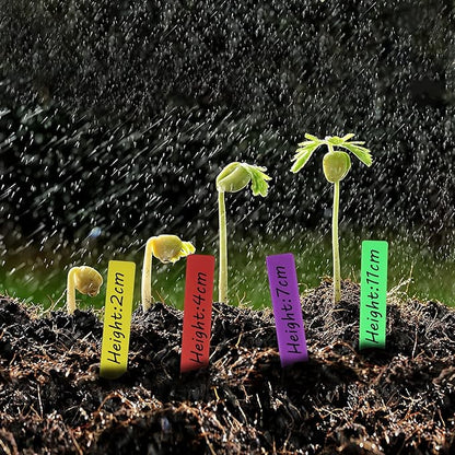 Mziart 120Pcs 4 Inches Plastic Plant Tags Waterproof Nursery Garden Plant Labels Stakes Pot Markers, Multicolor