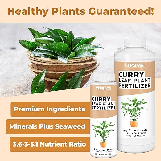 Curry Leaf Fertilizer, Complete Liquid Curry Leaf Plant Food, 8 oz (250mL)