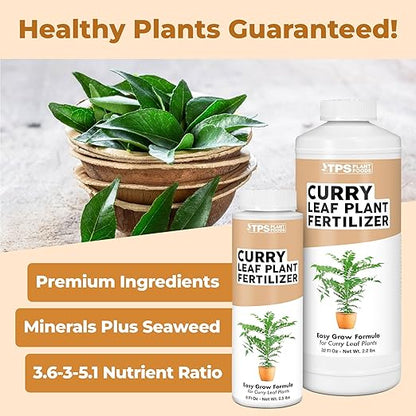 Curry Leaf Fertilizer, Complete Liquid Curry Leaf Plant Food, 32 oz (1 Quart)