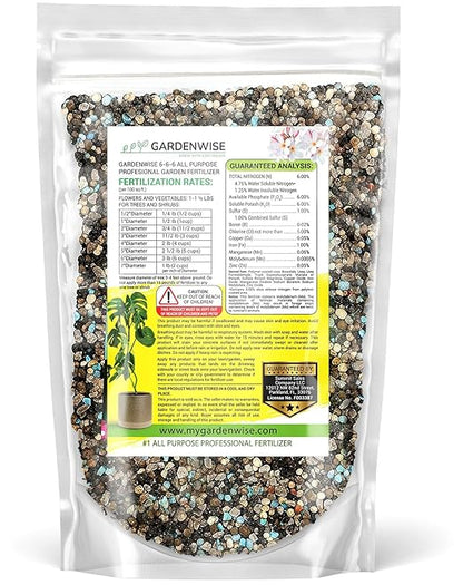 6-6-6 All-Purpose Professional Plant Food Fertilizer; Ideal for Winter Care & Spring Feeding, Perfect Balanced NPK for Indoor and Outdoor Plants (10 QUARTS)