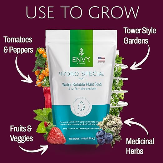 ENVY Hydro Special, Veggie and Herb Combo Kit, 3 Pound - Hydroponic Plant Fertilizer - for Indoor and Outdoor Plants, Professional Grade, Water Soluble, Made in USA