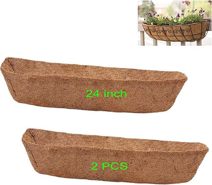 24 Inch Coconut Liners for Planters Horse Trough Coco Liners for Window Box/Hanging Trough Planter
