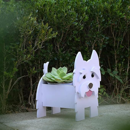 Westie Dog Planter Plant Pot, Cute Animal Flower Pots for Outdoor Garden Decoration, Gifts for Dog Lovers Women, Plant Container Holder Office Home Decor Gift Westie