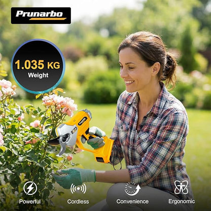 Electric Pruning Shears Cordless Compatible with DEWALT 20V Battery,1.4 Inch(35mm) Cordless Pruner Brushless Tree Trimmer Branch Cutter Garden Tool LCD Display & SK5 Blades(Only Pruner Body)