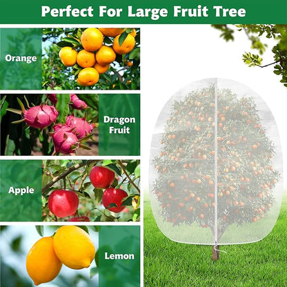 Evoio Bird Netting for Garden Plant Fruit Tree Protection Large Blueberry Bushes Netting Covers Bags with Zipper, 6 x 7 ft Shrubs Bush Tomato Strawberry Berry Barrier Mesh Cover Net Protector (2 Pcs)