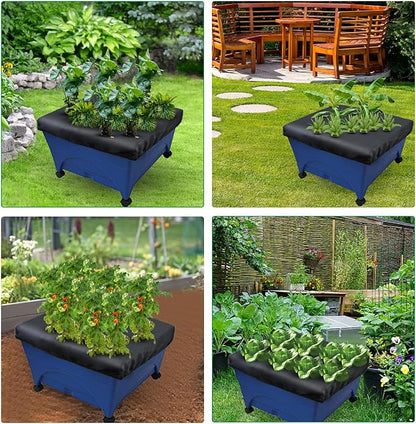 2 Pack City Pickers Replacement Mulch Cover, 20" x 24" Black Planter Box Cover with Elastic City Picker Raised Bed Cover for Garden Planters Boxes (Black)