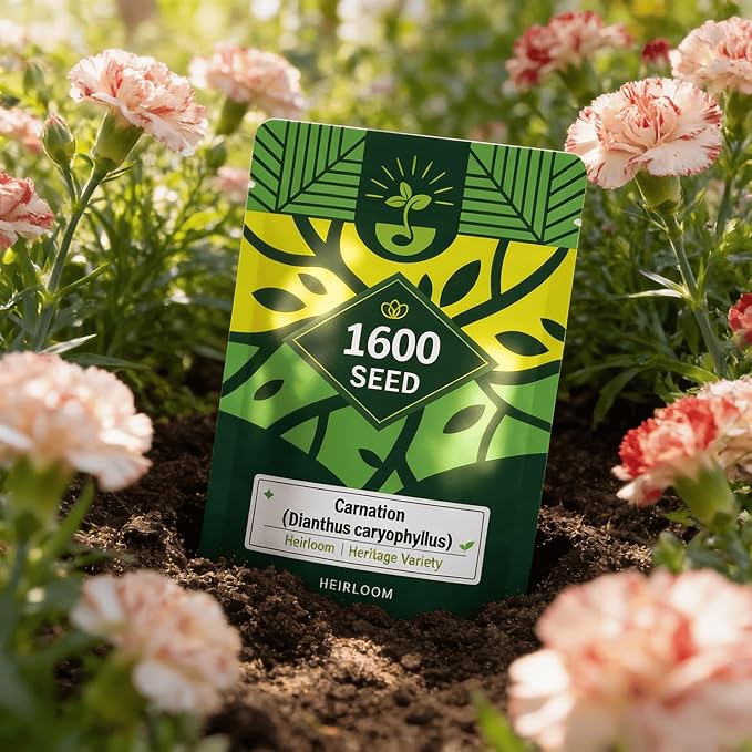 Carnation Seeds for Planting Outdoor Indoor, 1600 Dianthus Caryophyllus Seeds Annual Flowers, Fragrant Cut-Flower Mix