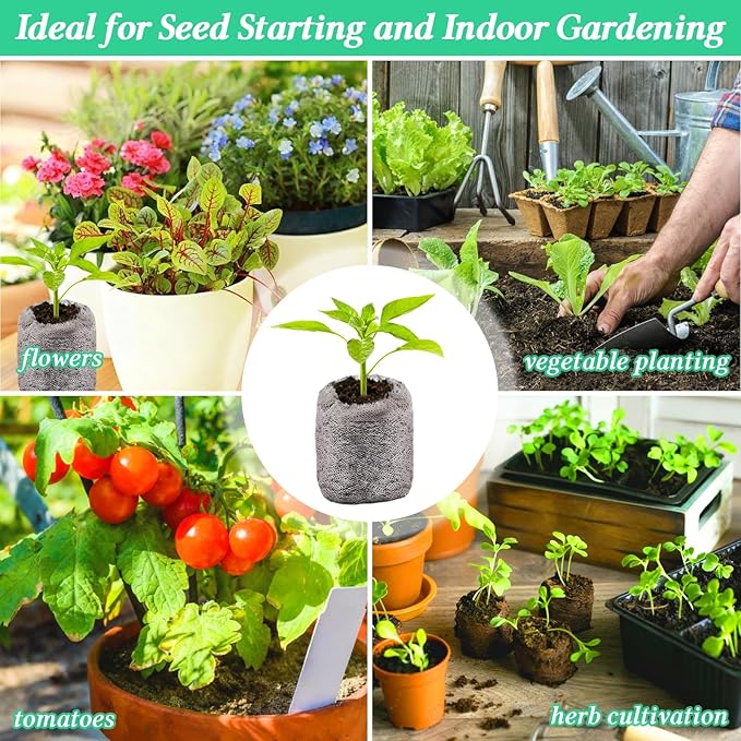 Legigo 100 PCS 40mm Peat Pellets Seed Starter Soil, Compressed Seed Starting Pods Plant Starter Soil Pods Plugs for Seedlings, Peat Pods for Starting Seeds, Herbs Tomatoes Flowers and Vegetables