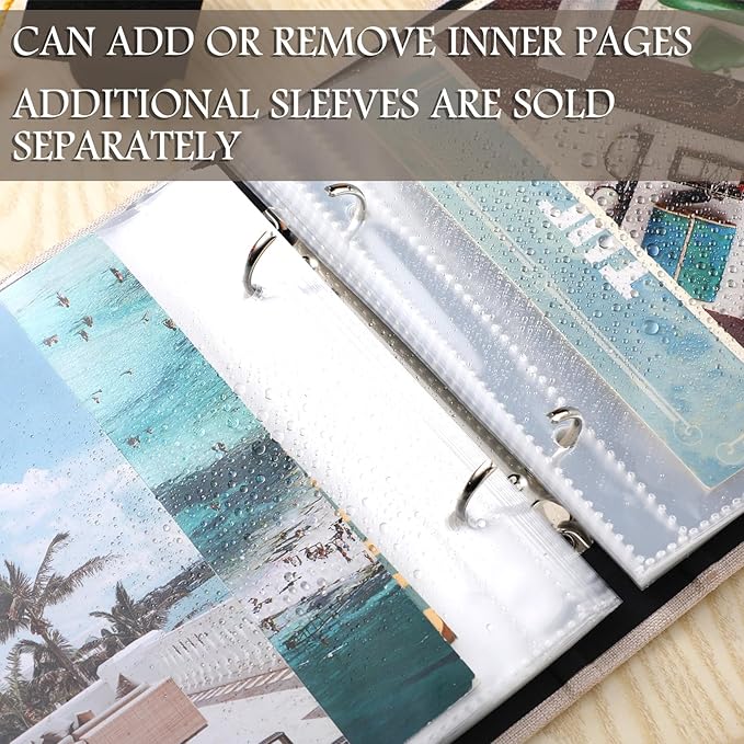 Spiareal Post Card Organizer Set Greeting Card Holder 6 x 8 Inches 100 Pages Stamping Binder Album Display Organization Storage for Memory Greetings Photo Gift