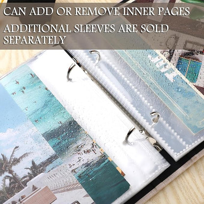 Spiareal Post Card Organizer Set Greeting Card Holder 6 x 8 Inches 100 Pages Stamping Binder Album Display Organization Storage for Memory Greetings Photo Gift