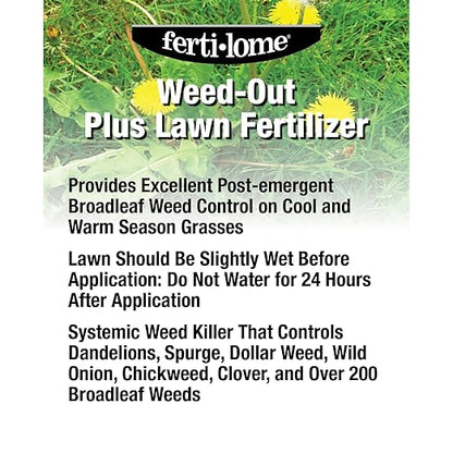 Fertilome (10921) Weed-Out Plus Lawn Fertilizer 25-0-4 (20 lbs.)