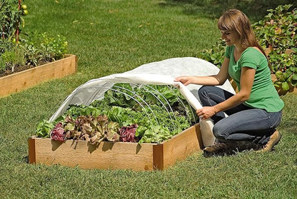 Gardener's Supply Company Garden Hoops Grow Tunnel Support | Greenhouse Arch Frame for Raised Bed Plants & Vegetable Planter Box | 58" L x 4" W (Set of 6)