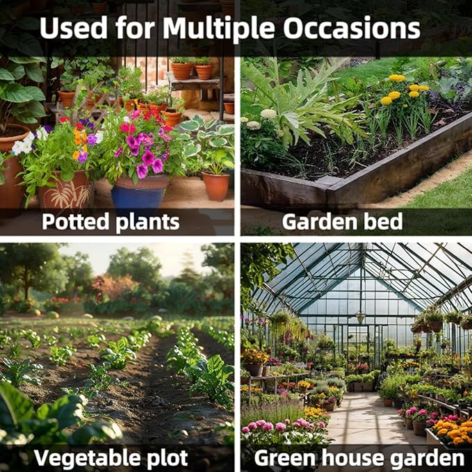 14.1'' Tall Plant Markers, Large Plant Labels for Outdoor Garden Waterproof Durable T-Type Plastic Garden Labels, Perfect for Herbs, Flowers, Vegetable with a Marker Pen (12PCS)