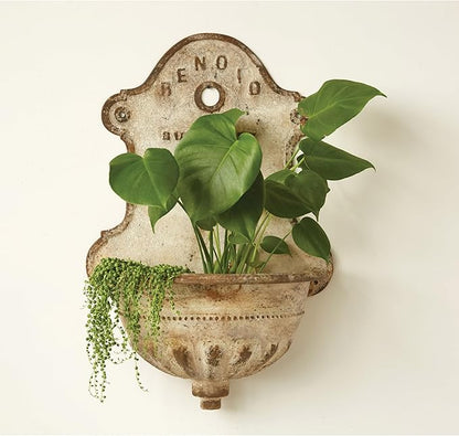 Creative Co-Op Reproduction of Vintage Iron Wall Water Fountain