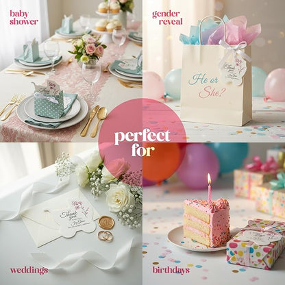 Carriage-Shaped Seed Paper – 12 pcs Pink Shower Favors for Guests with Wildflower Seeds, Writable & Plantable, Gender Reveal, Birthday Gifts for Guest
