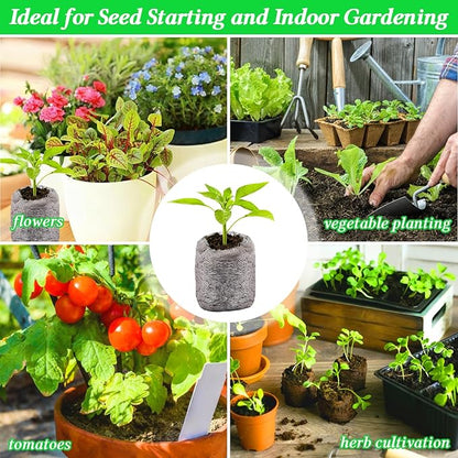 Legigo 200 PCS 50mm Peat Pellets Seed Starter Soil, Compressed Seed Starting Pods Plant Starter Soil Pods Plugs for Seedlings, Peat Pods for Starting Seeds, Herbs Tomatoes Flowers and Vegetables