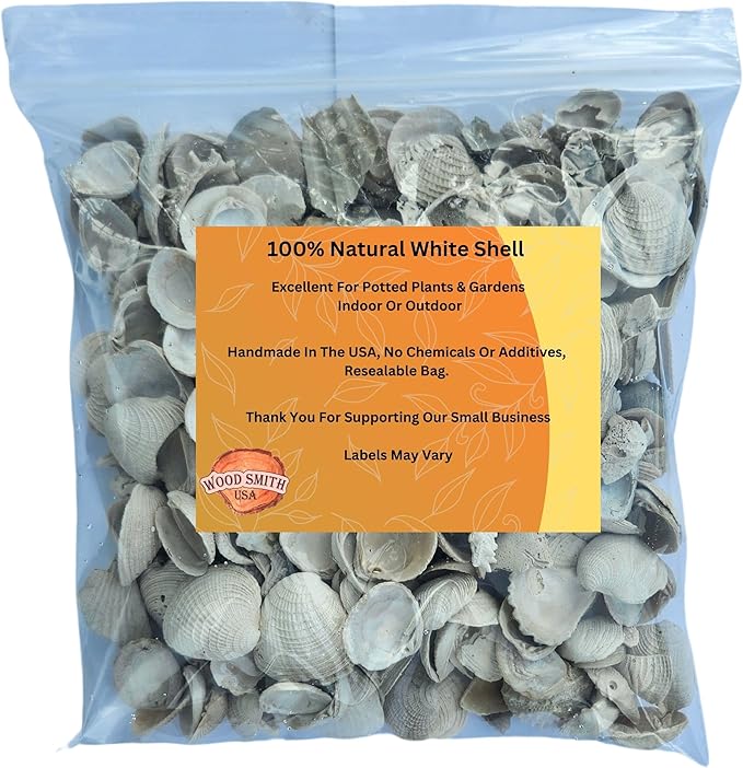 Versatile Shells for Outdoor Landscaping - Ideal Decorative Rocks for Plants Indoor & Outdoor, White Shell, Landscaping Stones. Half-Quart