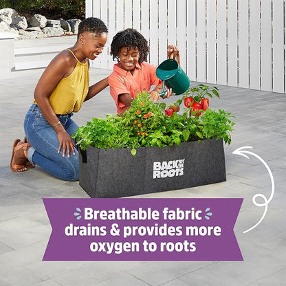 Back to the Roots Breathable Raised Bed (Provides More Oxygen to Roots), 3 Cu. Ft., No Assembly Needed, Reusable & Weatherproof | (Pack of 6)