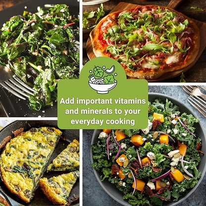 Sow Right Seeds - Power Greens Seed Collection for Planting - Spinach, Arugula, Kale, Mustard Greens and Rainbow Swiss Chard - Non-GMO Heirloom Seeds to Plant and Grow a Home Vegetable Garden