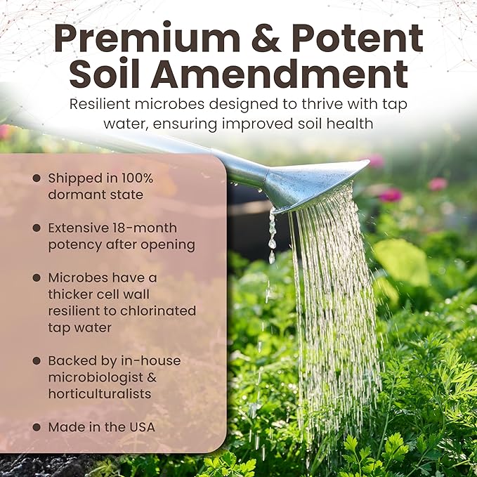 Tribus Organic Microbial Inoculant | Root Booster for Plants, Increases Plant Yield, Root Growth, Flower & Fruit Quality | Made in The USA | Visible Root Growth in 24Hrs | Potent Rhizobacteria 16.9oz