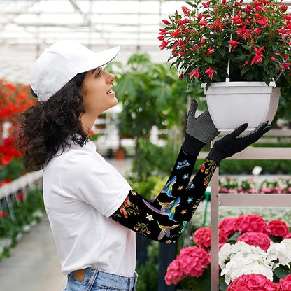 Garden Sleeves for Women Boho Gardening Sleeves with Thumb Holes UV Sun Protection Arm Sleeves for Women