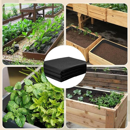 63 * 83 inch Raised Garden Bed Liner, Non Woven Fabric Liner for Large Veg Trough, Keeps Soil Contained and Water Drained