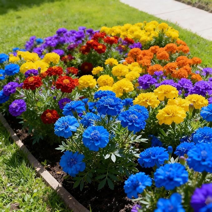 Marigold Seeds (280PCS) - Non-GMO Cold & Drought Tolerant Flowers, Vibrant Colors & Long Blooming Period for Yard