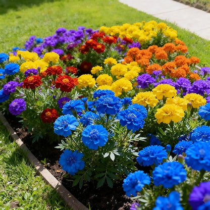 Marigold Seeds (280PCS) - Non-GMO Cold & Drought Tolerant Flowers, Vibrant Colors & Long Blooming Period for Yard