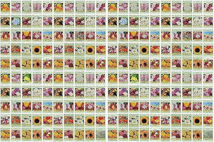 Set of 200 Assorted Flower Seed Packets! Flower Seeds in Bulk - 20+ Varieties Available!