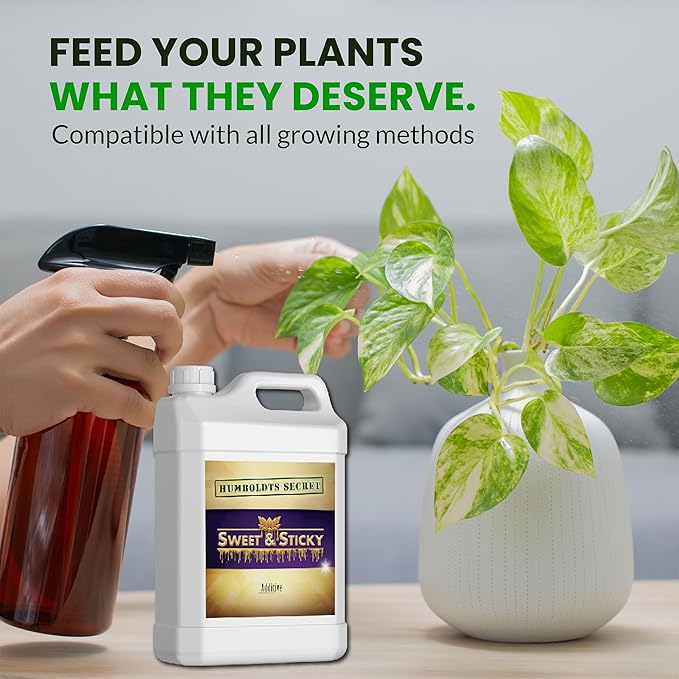 Humboldts Secret Sweet & Sticky Carbohydrate and Saccharide Plant Energy Additive | Indoor and Outdoor Plant Nutrients Enhancer for Growth and Aroma | Boosts Flavor and Development | 1 Gallon