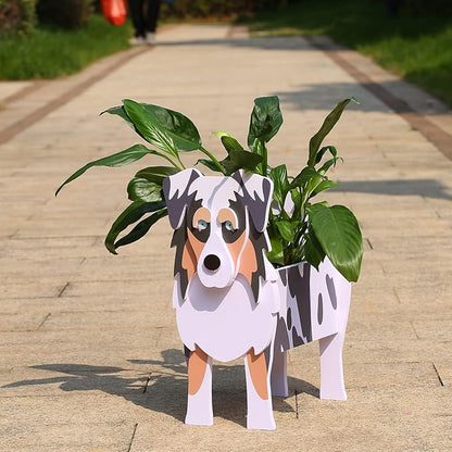 Australian Shepherd Gifts,Australian Shepherd Dog Planter Outdoor Plant Pot,Cute Dog Flower Pots for Garden Decoration,Birthday Gifts for Women,Plant Container Holder Small Australian Shepherd