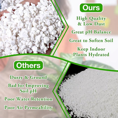 Halatool Soil Amendment 20QT Perlite for Plants Gardening Indoor Natural Potting Soil Mix Additive for Holding Moisture Aeration Drainage