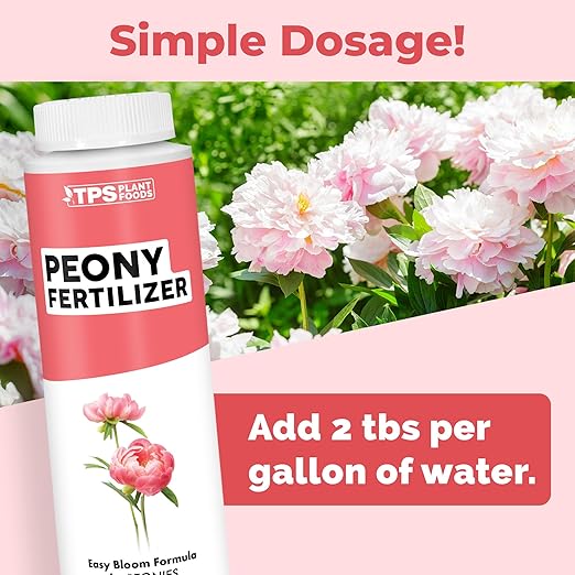 Peony Fertilizer for Peony Flowers, Feeds Peony Bulbs for Stunning Blooms, Liquid Fertilizer by TPS Plant Foods, 8 oz (250mL)
