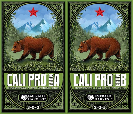 Emerald Harvest Cali Pro Grow A+B Fertilizer Combo, 3.8 L