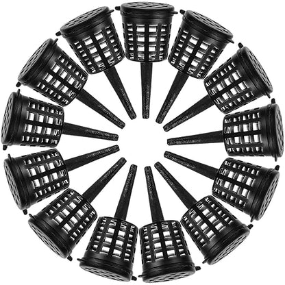 Yardwe 50pcs Bonsai Fertilizer Baskets, Fertilizer Mesh Baskets Garden Nursery Pots with Lid Planting Nutrition Cups for Succulent, Orchid, Bonsai