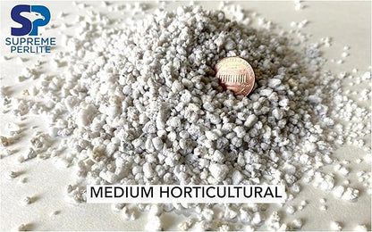 Supreme Perlite Medium Horticultural Perlite for Potting Soil, Seed Starting, Propagation, Organic Gardening & Soil Aeration, 4 Medium Bags Each 4 Cu Ft