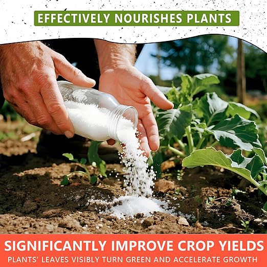 Ammonium Sulfate (21-0-0) – High Nitrogen (21%) & Sulfur (24%) – Water Soluble Crystal Powder – Agricultural Grade for Lawns (2 Pounds)