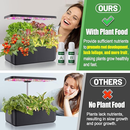 Bigmeta Hydroponic Pods Kit Compatible with Aerogarden -50pcs Growing Sponge, Plant Basket, Pod Labels, Seed Starter Sprout Kit for Grow Anything with Plant Food, for Most Indoor Systems