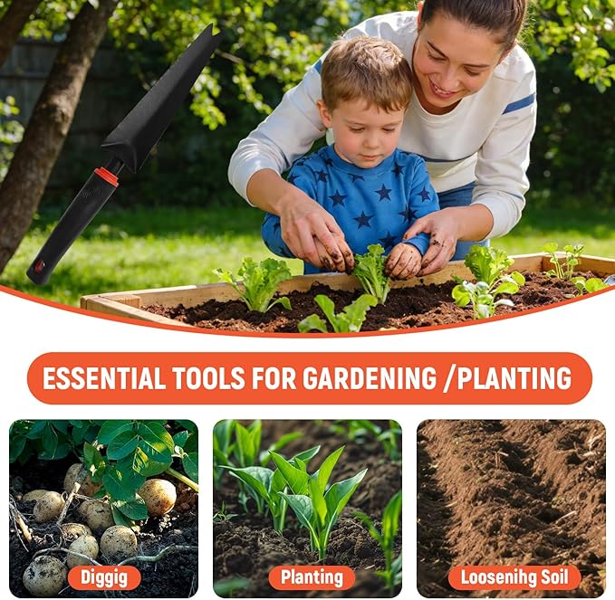 Hand Weed Puller Tool, Carbon Steel Forked Head Weeder Puller for Courtyards and Gardens