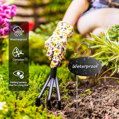 Plant Labels, 50 Pcs Acrylic Garden Labels Stakes with a Pen, Plant Markers for Outdoor Waterproof, Garden Markers Sign Tags for Vegetable, Herb Seedlings Flowers