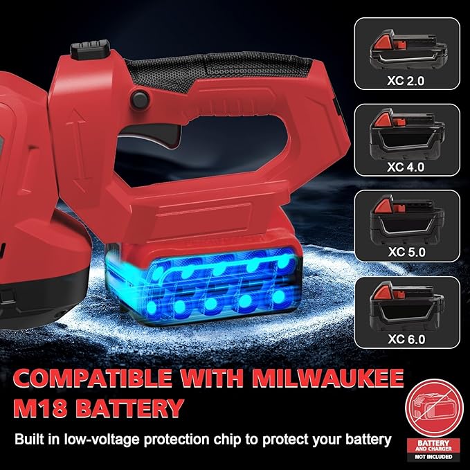 Cordless Hedge Trimmer Compatible with Milwaukee M18 Battery, 20-Inch Electric Hedge Trimmer, Battery Powered Brushless Bush Trimmer, 2/3'' Cutting Capacity, Lightweight & Rotatable Handle(No Battery)