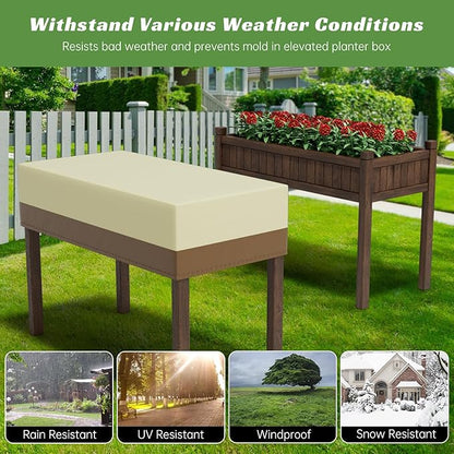 Decoroca 2’x4’ Planter Boxes Cover - Garden Covers for Raised Beds with All-Natural 600D Nylon & Water-Resistant Coating - Winter Plant Covers to Withstand Weed Seeds, Heavy Rain & Snowfall