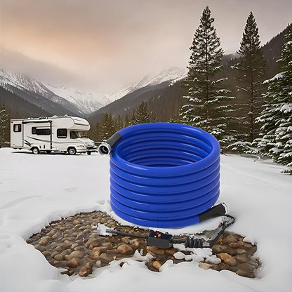 KORVOS 30FT RV Heated Drinking Water Hose, Lead-free,BPA Clean and Safe Heating Water Hose, Heated Hose with Insulation Sponge Anti-freeze and Leak-proof, Heater Garden Hose Suitable for RV&Camping