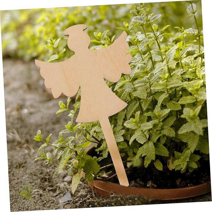 EXCEART 10pcs Wooden Plant Labels Garden Tags for Flower Identification Plant Distinguishing for Gardening Decoration Easy Name Display