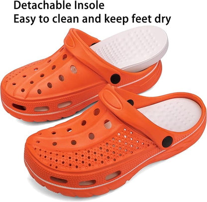 Women Men Orthopedic Clogs Arch Support Garden Shoes Sandals Slippers with Plantar Fasciitis Insoles