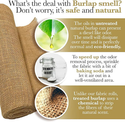 40" x30 Feet Gardening Burlap Roll - Multipurpose Natural Burlap Fabric, High Density Jute Fiber Material for Decorations, Center Pieces for Home, Rustic Party Décor