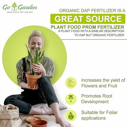 Go Garden DAP Fertilizer – 100% Water-Soluble Plant Food for Indoor & Outdoor Plants – Boosts Growth, Flowering & Fruiting – Easy to Use Granules (400g)