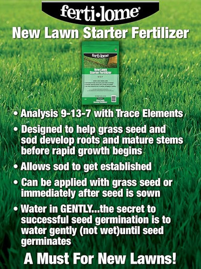 Fertilome (13903) New Lawn Starter Fertilizer 9-13-7 (32 lbs.)